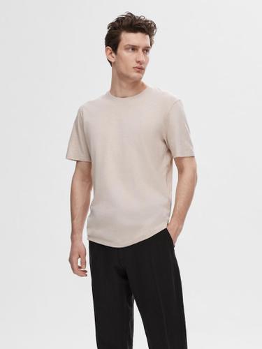 SLHASPEN SLUB SS O-NECK TEE NOOS Grau M