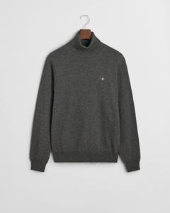 Rollkragenpullover aus Wolle und Baumwolle XXL - Dark Grey Melange