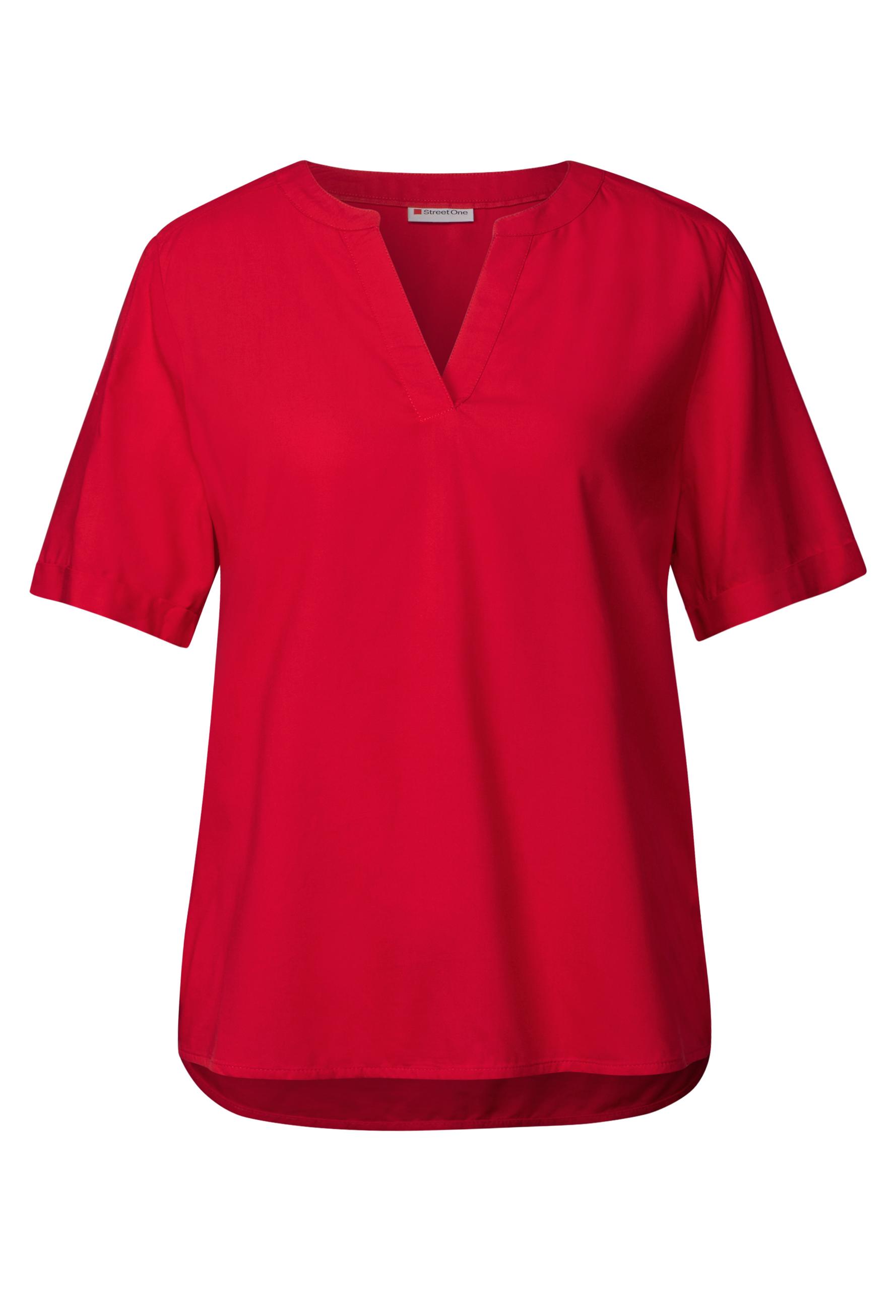 Bluse in Unifarbe 36 - Glory Red