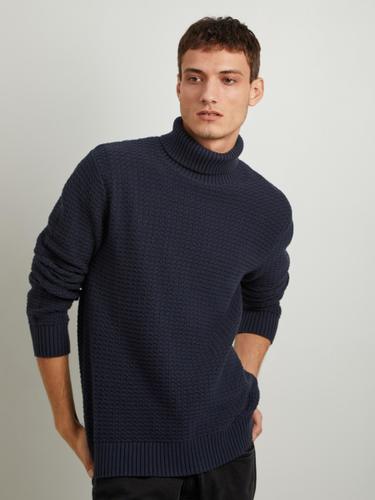SLHTHIM LS KNIT STRUCTURE ROLL NECK W XXL Normal geschnitten - Sky Captain