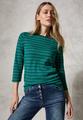 Gestreiftes Shirt XL - Petrol Green
