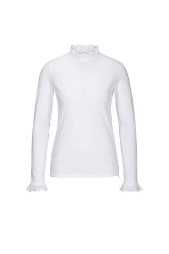 Organic Slub Frill Longsleeve Weiß M