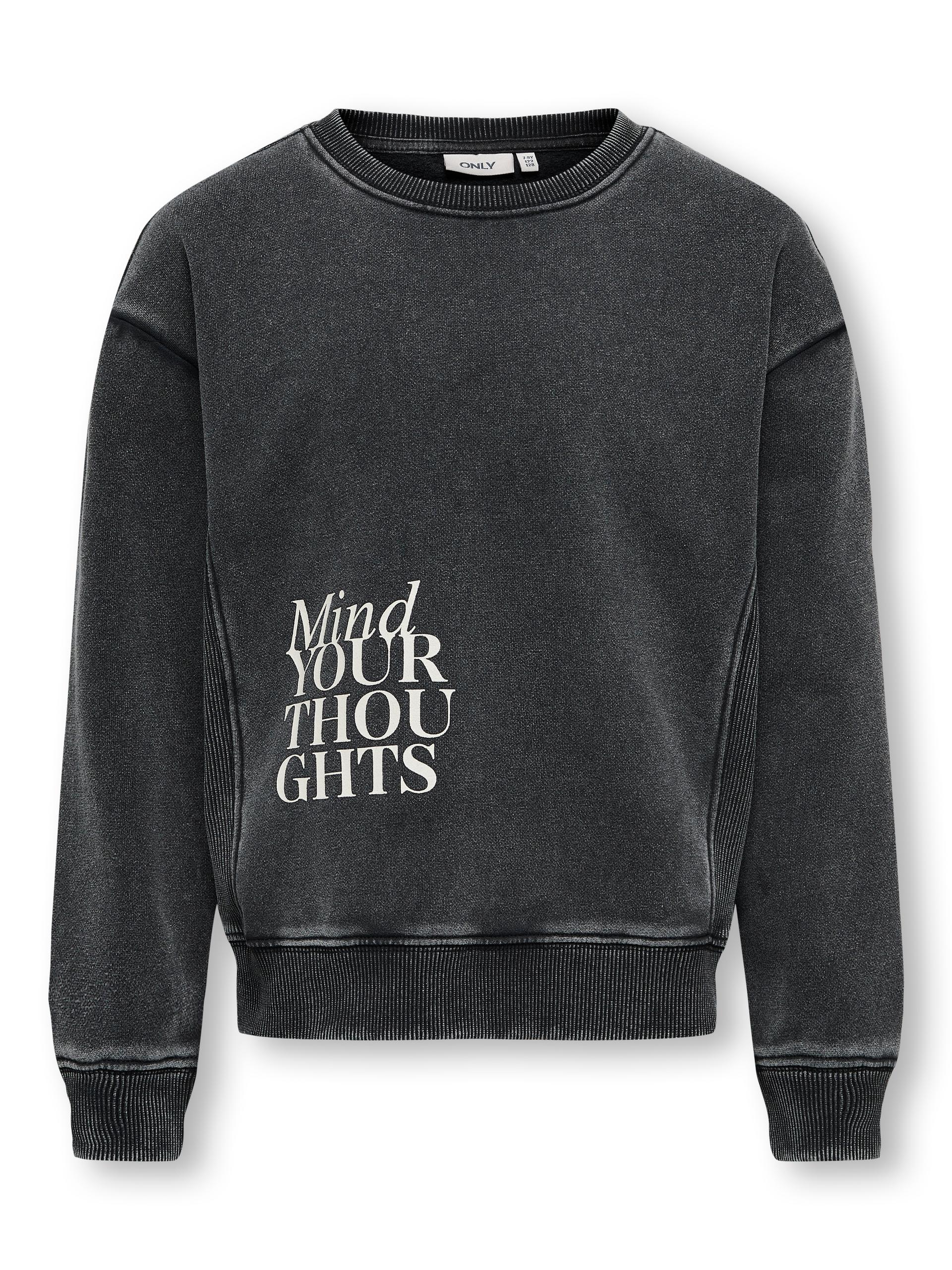 KOGNELLY L/S O-NECK PRINT BOX SWT 134/140 Normal geschnitten - Black
