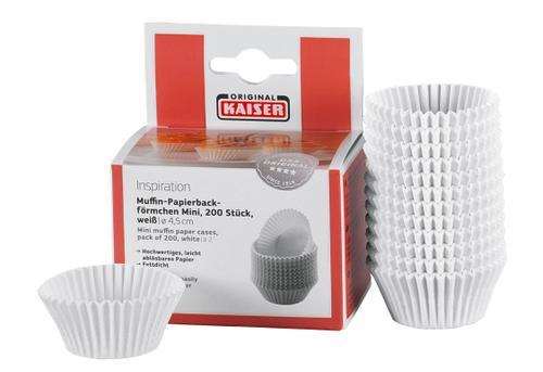 Mini-Muffin-Papierbackförmchen weiß 200St.