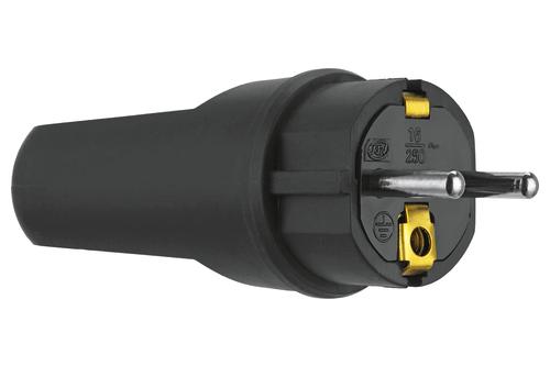 SchuKo-Stecker Vollgummi SK schwarz