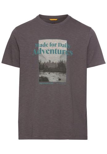 T-Shirt mit Print aus Organic Cotton Grau M