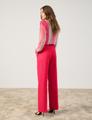 Elegante Hose mit weitem Bein Wide Leg 36 Lässige Passform - Cherry Red