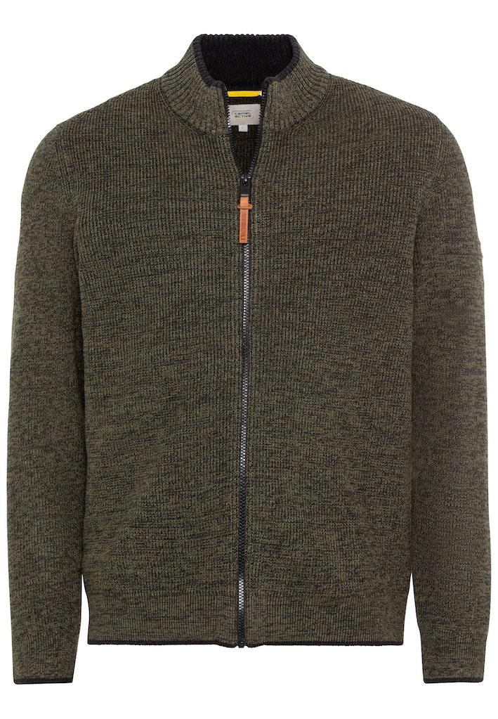 Strickjacke aus einem soften Baumwollmix Grün XXL