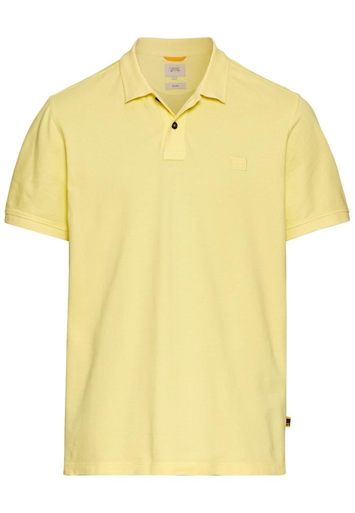 Kurzarm Poloshirt aus Baumwolle Gelb M