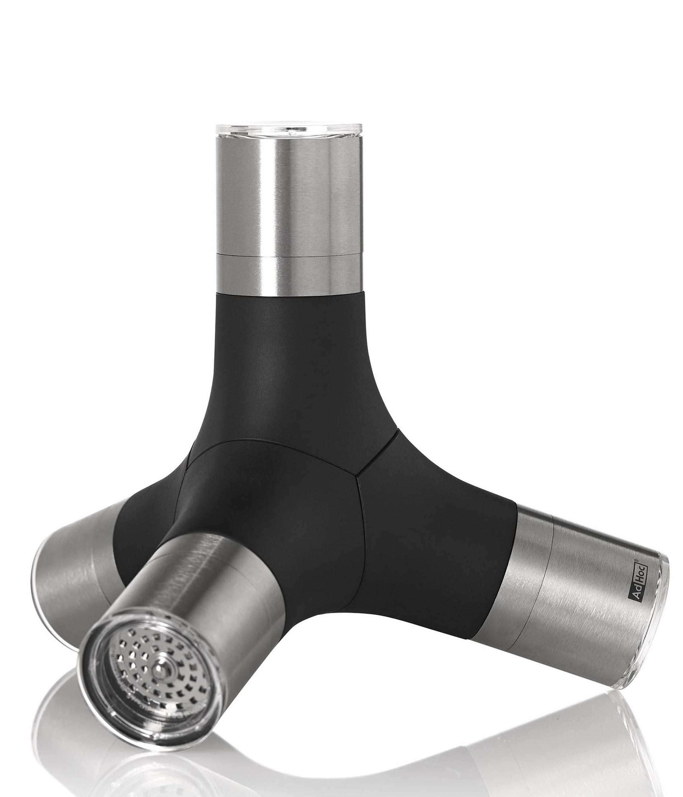 Magnetische 4in1 Mühle GIANT, für Pfeffer, Salz und Chili, Ceramic Mahlwerke CeraCut®