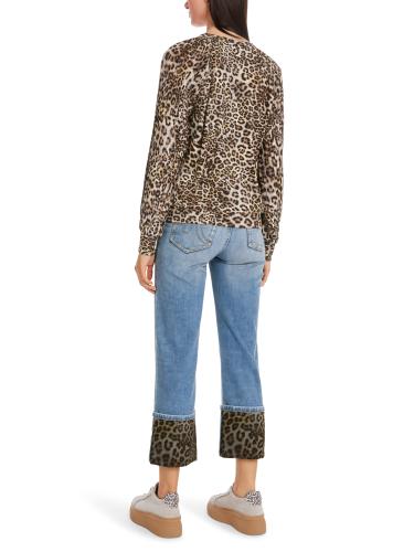 Leo-Bluse mit Plissee-Ärmel 42 - Granola