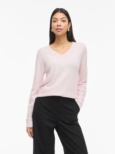 VIRIL V-NECK L/S KNIT TOP - NOOS L Normal geschnitten - Cherry Blossom