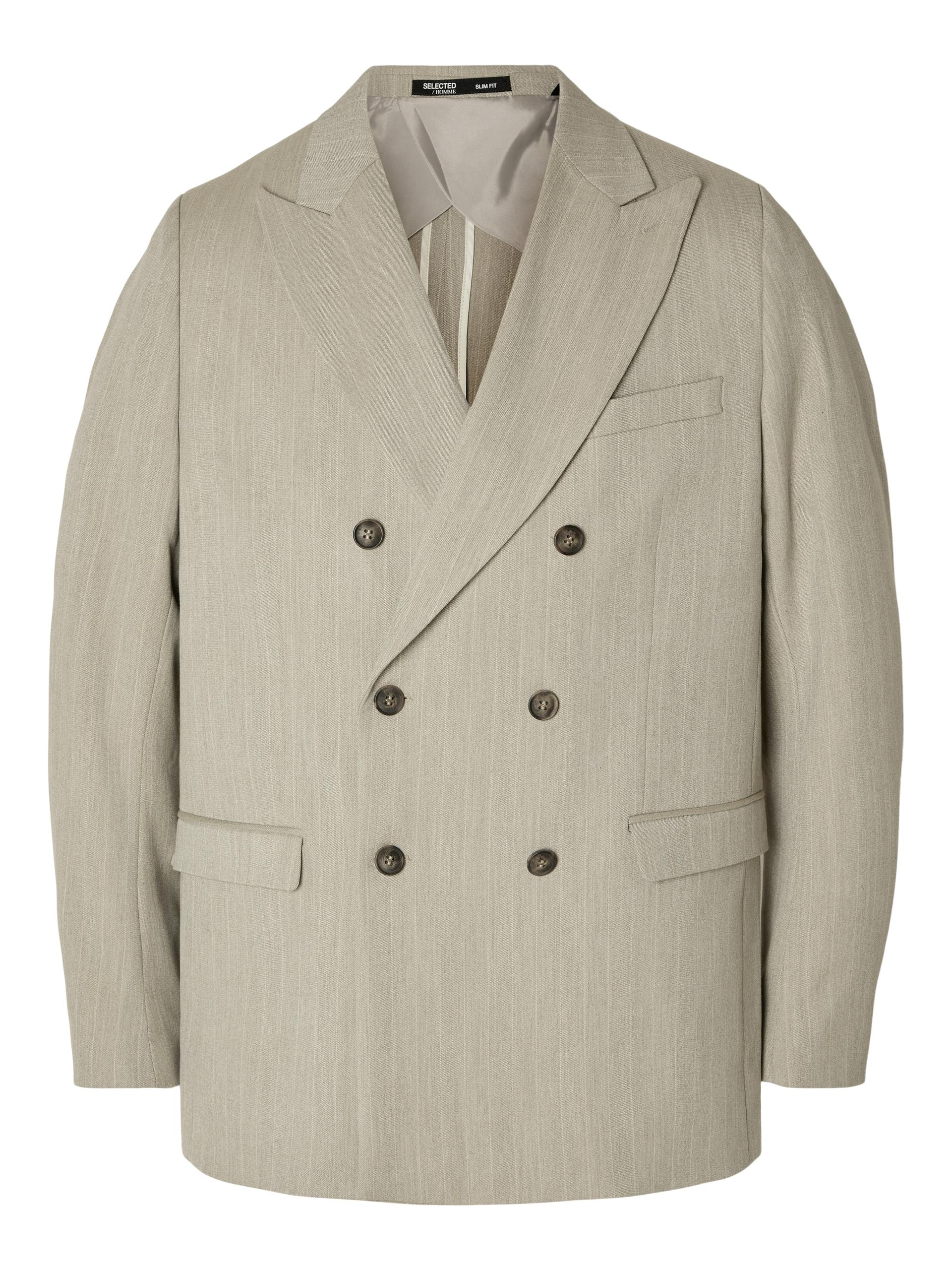 SLHSLIM-PETER SAND PINSTRIPE PEAK BLZ 54 Slim Fit - Sand