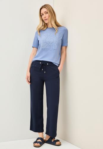 Shirt mit Schmucksteinen M - Deep Pastel Blue