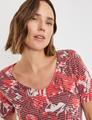 Shirt mit Mustermix 46 figurumspielend - Bright Red/ecru/ Druck