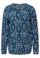 Bedruckte Bluse S - Deep Charcoal Grey
