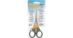 Silhouettenschere Titan Plus spitz grau-ornage 11,5 cm grün