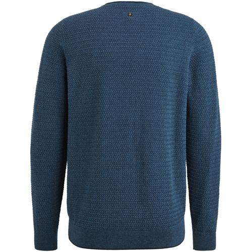 R-neck cotton mouline M Regular Fit - True Navy