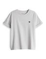 OPUS T-Shirt »Serz« mit kleiner Herz-Stickerei - Grau / 40