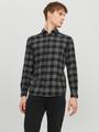 JJPLAIN FALL CHECK SHIRT LS XL Slim Fit - Black