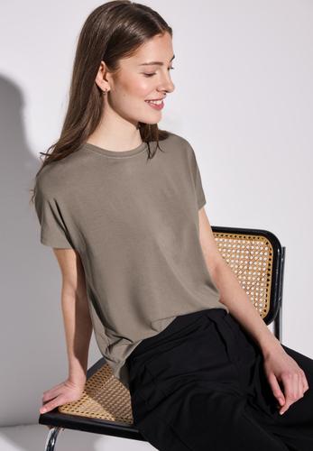 Shirt in Unifarbe Braun 38