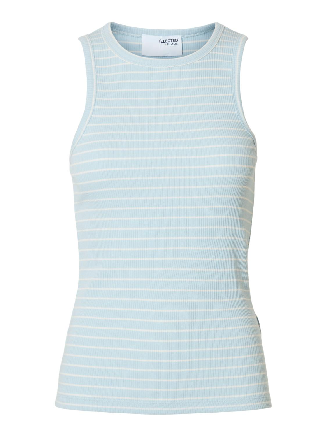 SLFANNA O-NECK STRIPED TANK TOP NOOS XS Slim Fit - Cashmere Blue