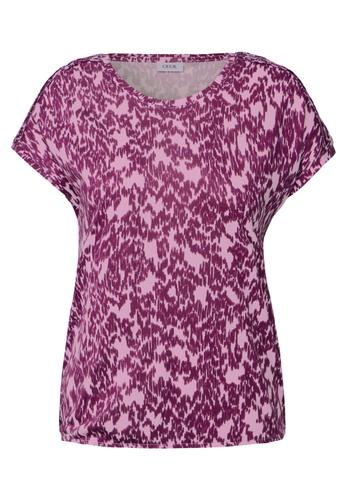 T-Shirt mit Minimal Print L - Cherry Blossom Pink