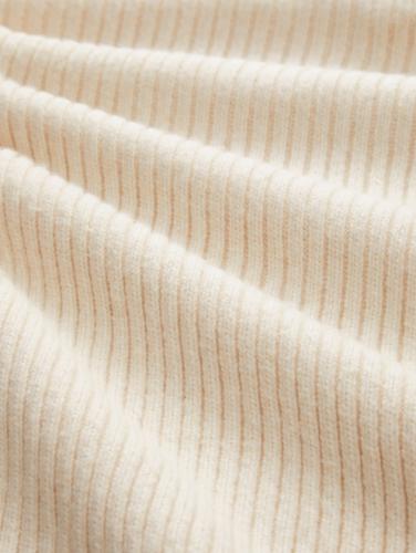 Troyer Strickpullover mit recyceltem Polyester XL Regular Fit - Vintage Beige