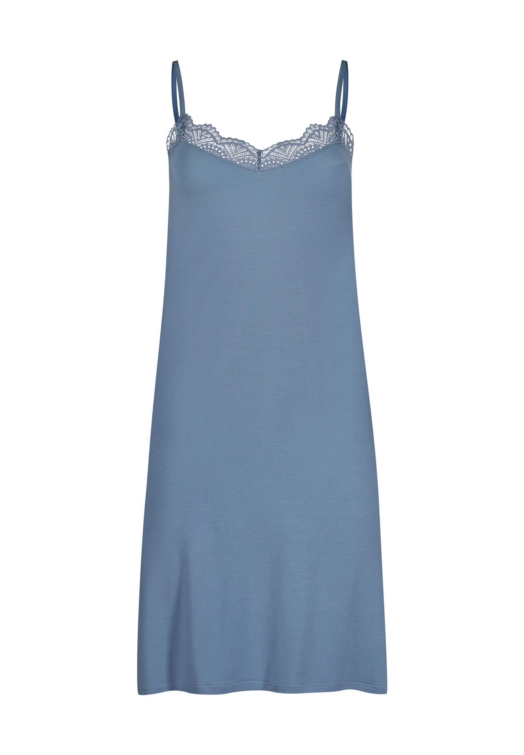 Skiny Damen Spaghettisleepshirt Night In Mix & Match 42 - Faded Denimblue