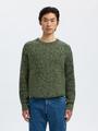 SLHTILUM LS KNIT RELAXED CREW NECK XL Locker geschnitten - Sky Captain