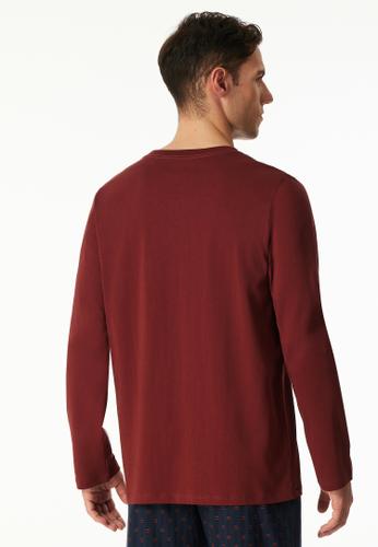 Langarmshirt V-Ausschnitt 52 - Burgund