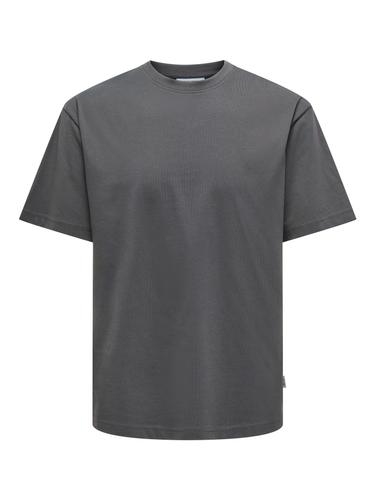 ONSFRED LIFE RLX SS TEE NOOS XXL Locker geschnitten - Grey Pinstripe