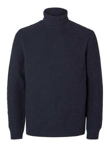 SLHTHIM LS KNIT STRUCTURE ROLL NECK W XXL Normal geschnitten - Sky Captain