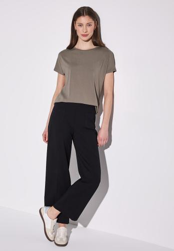 Shirt in Unifarbe Braun 36