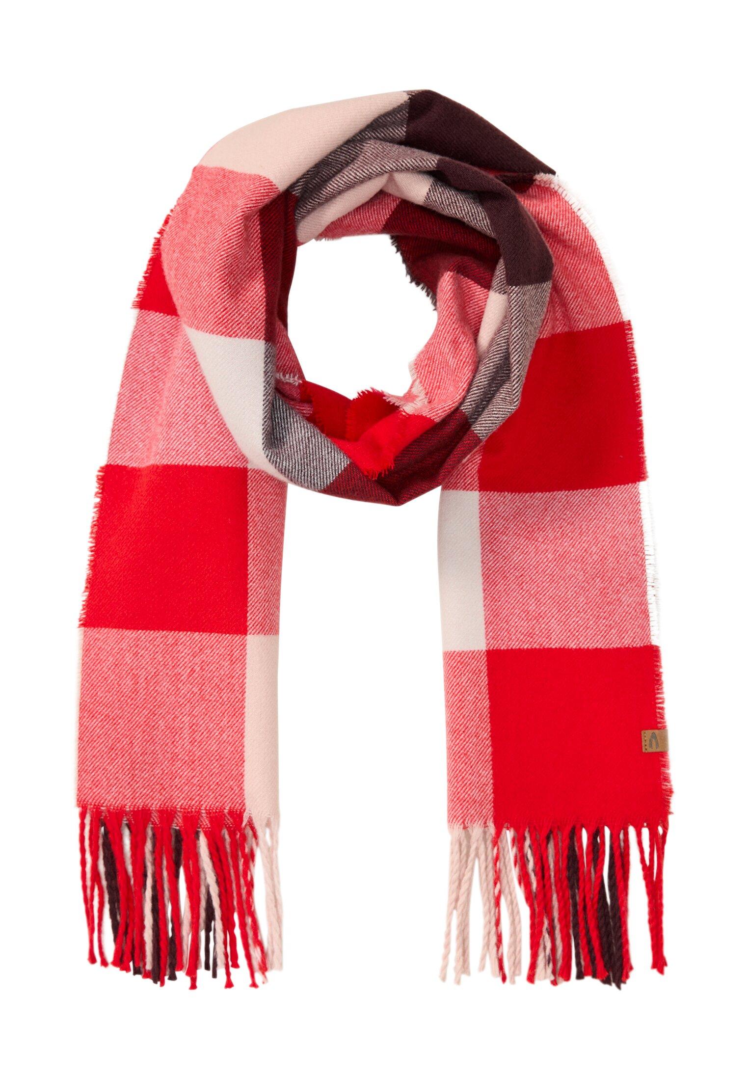 Feiner Webschal mit kariertem Muster OS - Red Checks