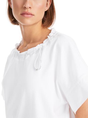 Lässiges T-Shirt mit Kordelzug Weiß 42