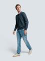Pullover Crewneck 2 Coloured Melange Blau XXL
