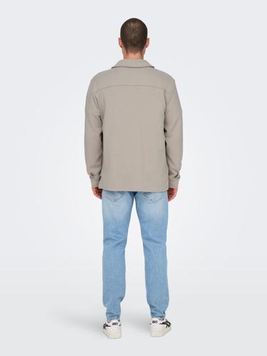 ONSNEWKODYL OVERSHIRT SWEAT NOOS L Normal geschnitten - Vintage Khaki