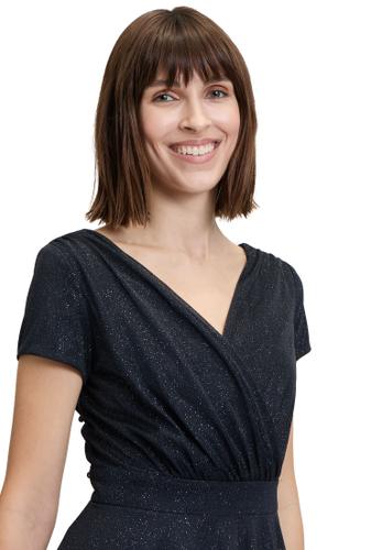 Cocktailkleid 48 Ausgestellt - Dunkelblau/grau