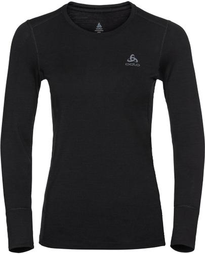ODLO Damen Langarm Shirt BL TOP crew neck l/s MERINO 200 L in Weiß