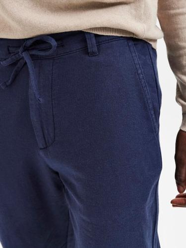 SLH172-SLIMTAPE BRODY LINEN PANT NOOS Blau S