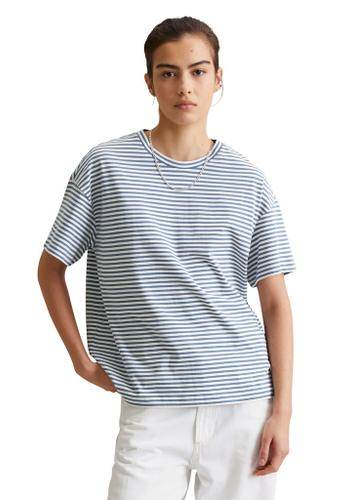 Streifen-T-Shirt relaxed S Relaxed Fit - Medium Blue_multi_01