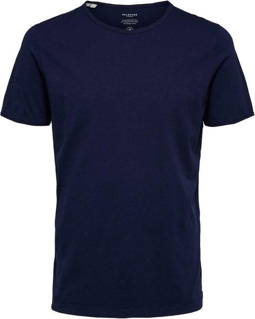 SLHMORGAN SS O-NECK TEE NOOS L Normal geschnitten - Maritime Blue
