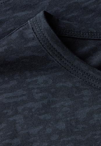 Ausbrenner-Shirt mit Wording M - Universal Blue