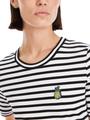 Geringeltes Rippen-T-Shirt 36 - White And Black