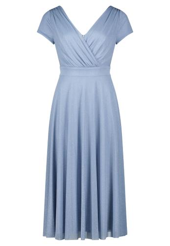 Cocktailkleid 38 Ausgestellt - Blue/silver
