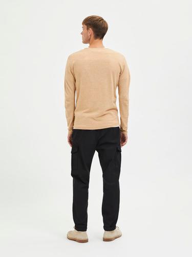 SLHROME LS KNIT CREW NECK NOOS L Normal geschnitten - Lattè