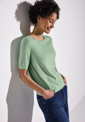 Kurzarmpullover 36 - Milky Green Mel.