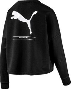PUMA Damen Sweatshirt NU-TILITY Cropped Crew Sweat S in Schwarz