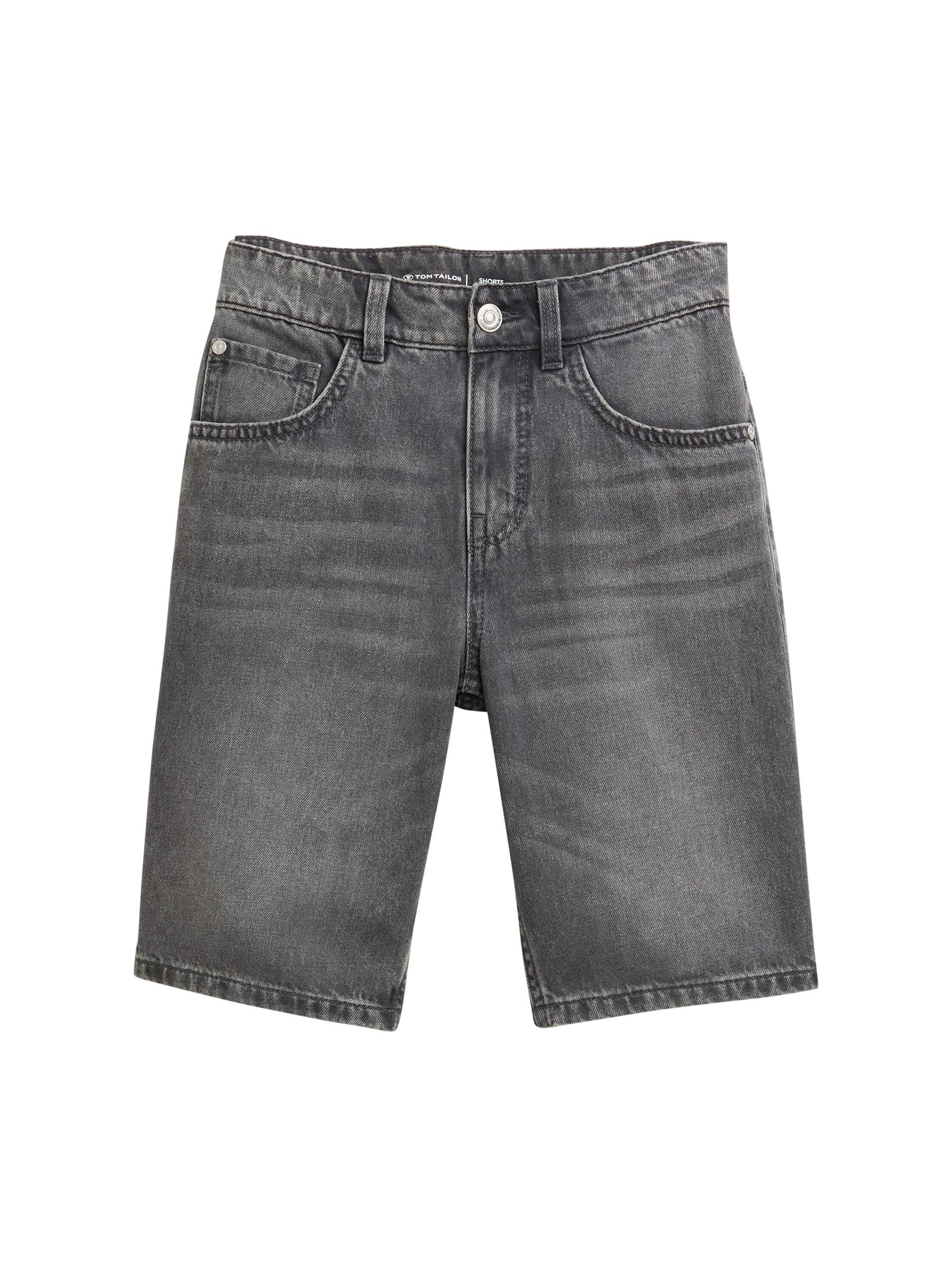 Jim Bermuda Jeans Shorts 158 Slim Fit - Used Light Stone Grey Denim